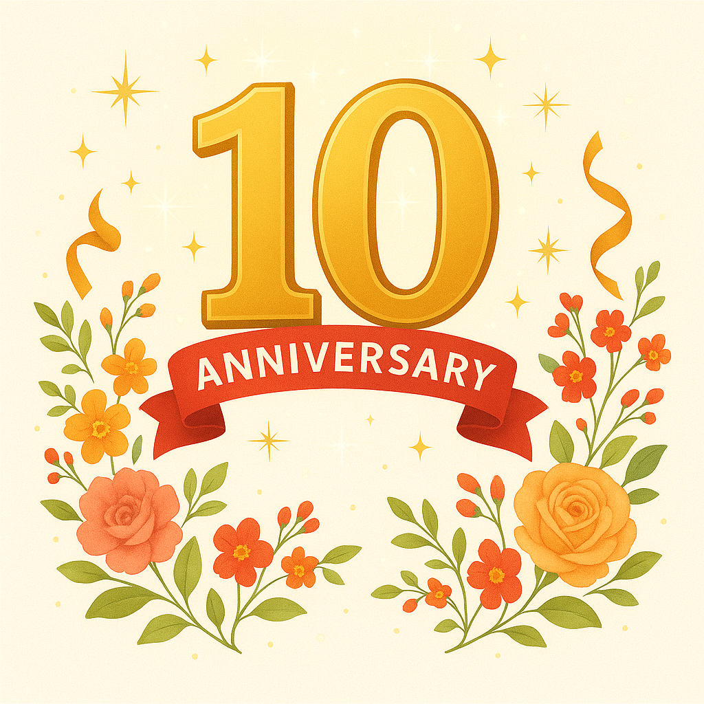 弊社、創業10周年のご挨拶。
